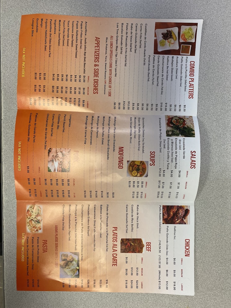 Latin American Restaurant Menu - Image 1
